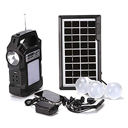Pachet Solar Cu Lanterna, Radio FM, MP3, USB, Slot MicroSD
